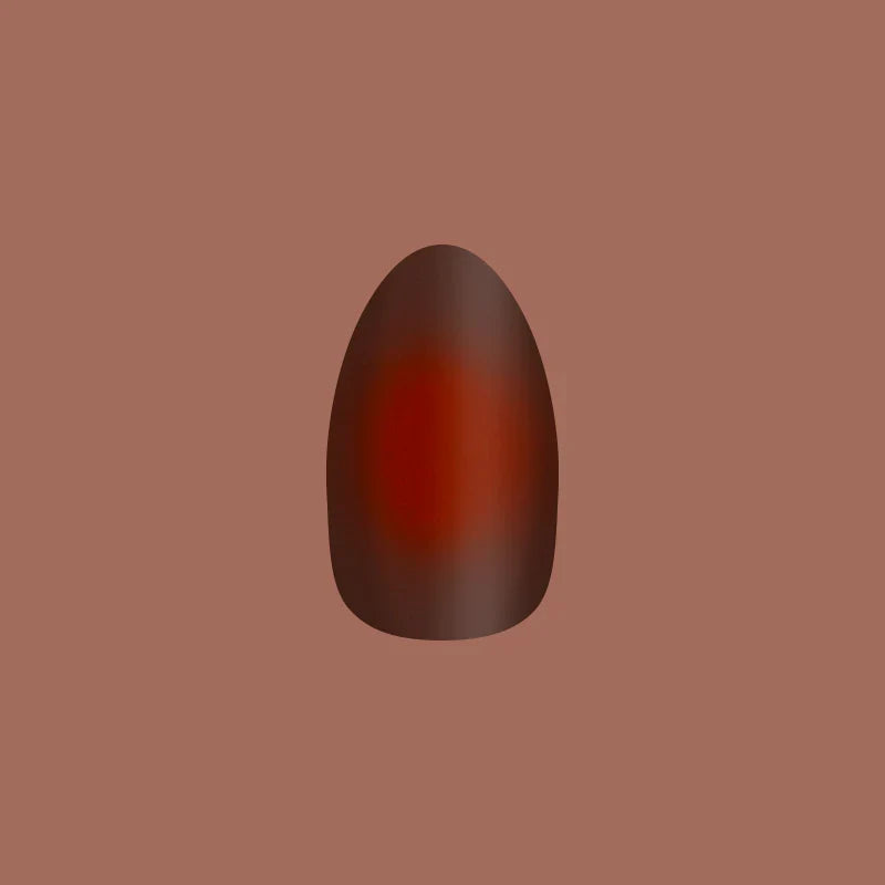 Subtle Chocolate Aura - Press-On | Medium | Almond