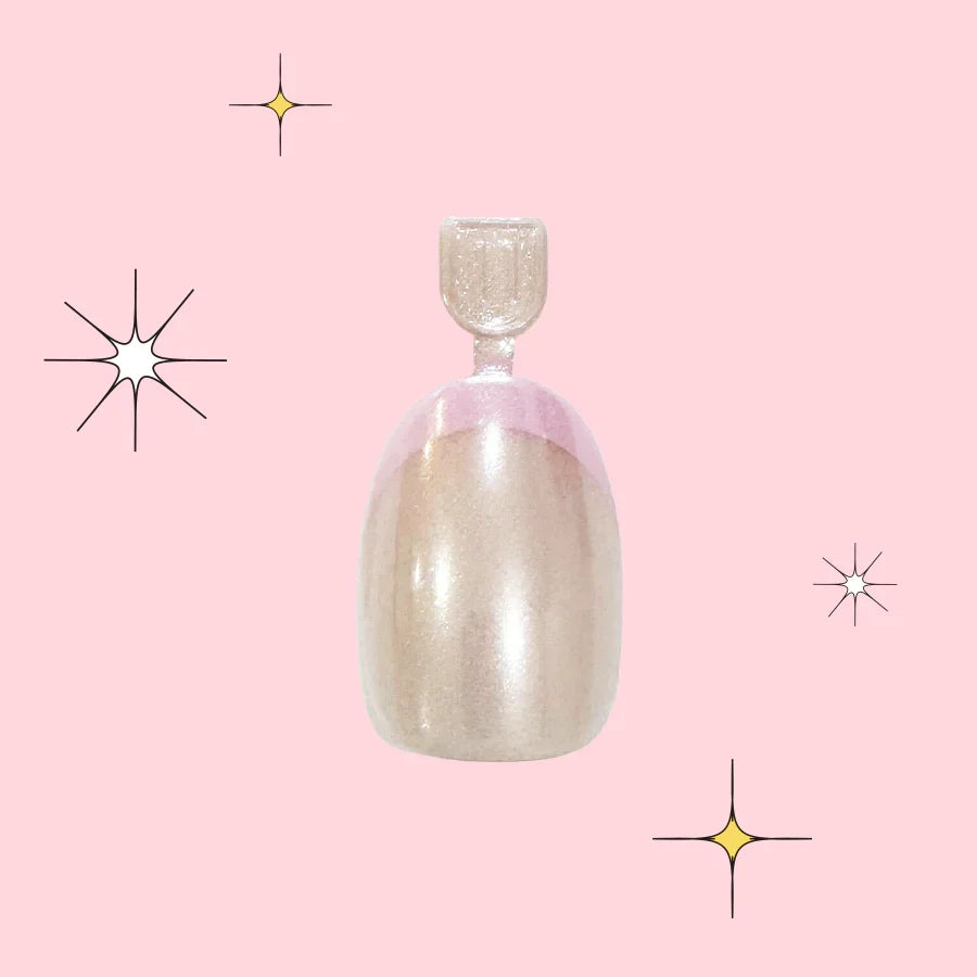 Pink Goldfish French - Pressies | Short Medium | Round