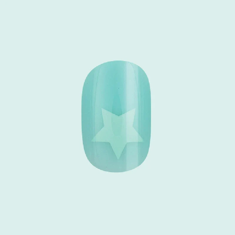 Spring Stars | Short | Squoval - Tab Press-On