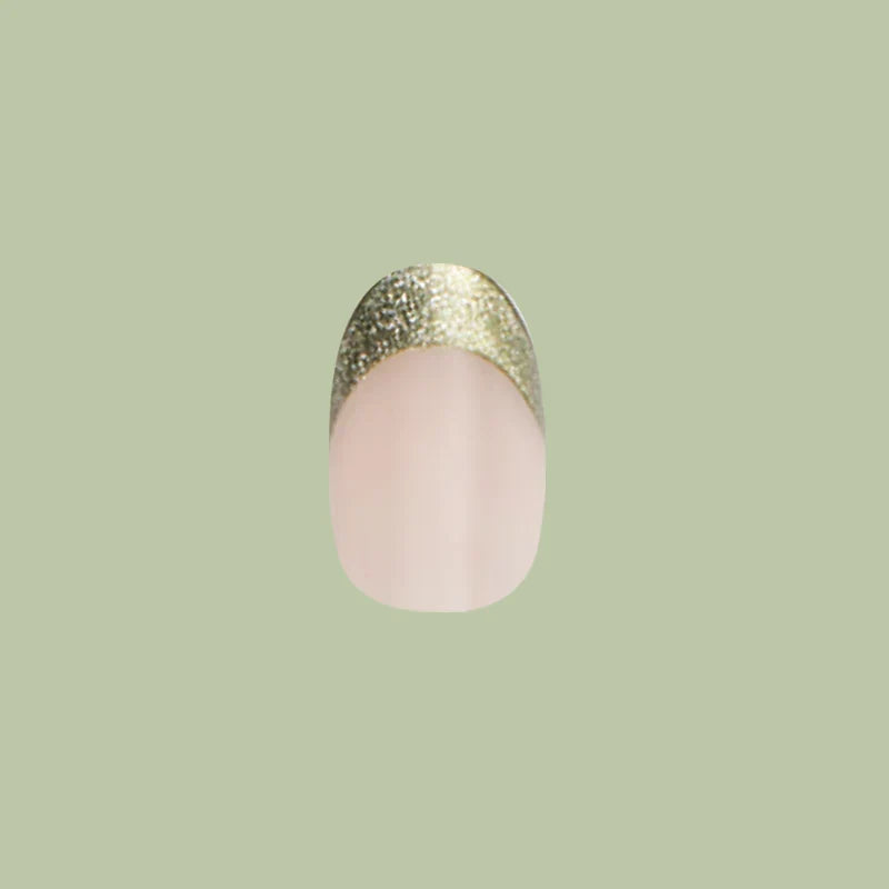 Sage Velvet French - Press-On | Medium | Oval