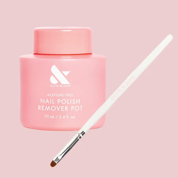 Polish Remover Pot + Clean Up Brush