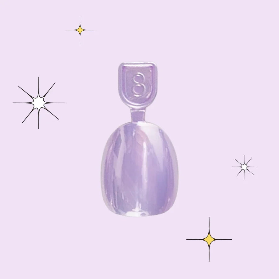 La La Lavender Chrome - Pressies | Extra Short Short | Round