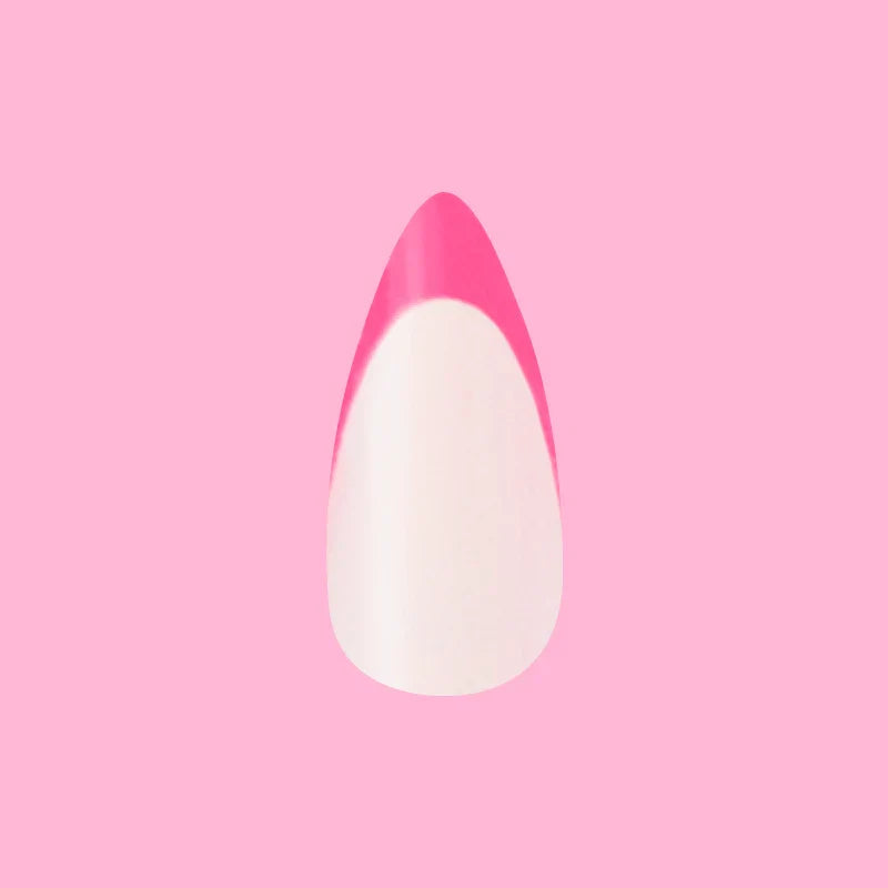 Neon Pink French - Press-On | Medium | Stiletto
