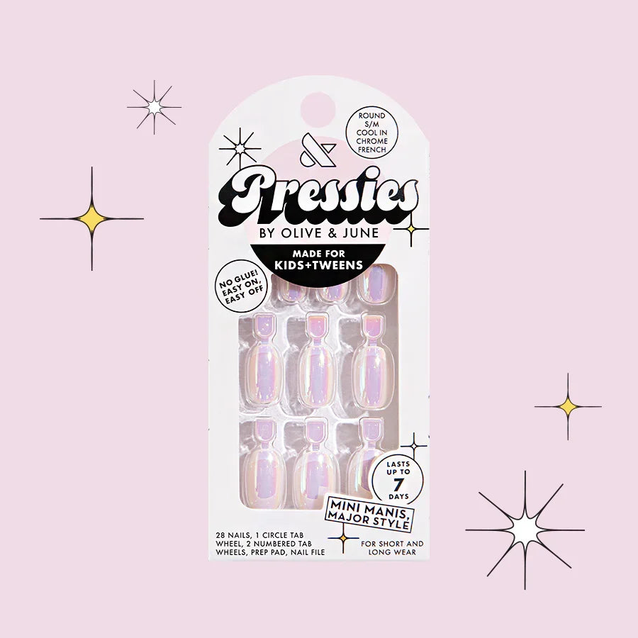 Cool in Chrome French - Pressies | Short Medium | Round