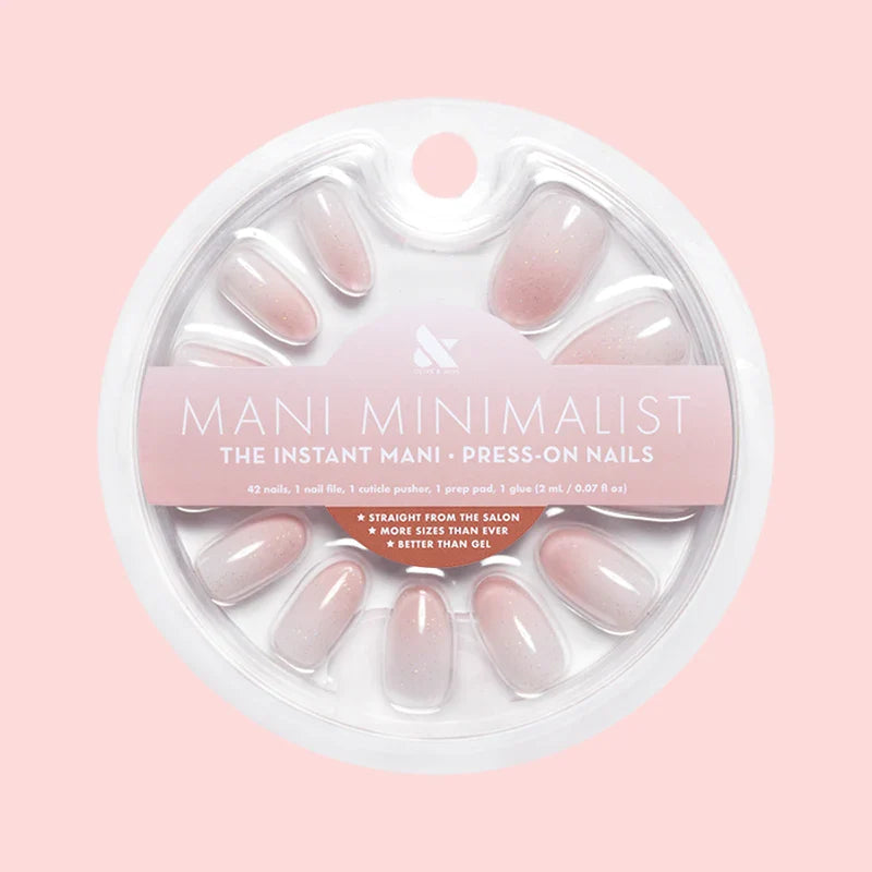 Rose Gradient Shimmer - Press-On | Medium | Oval