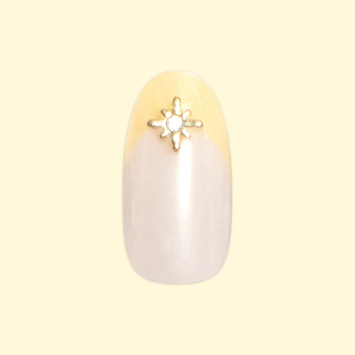 Starburst Gem Glazed Butter French - Press On | Medium | Oval