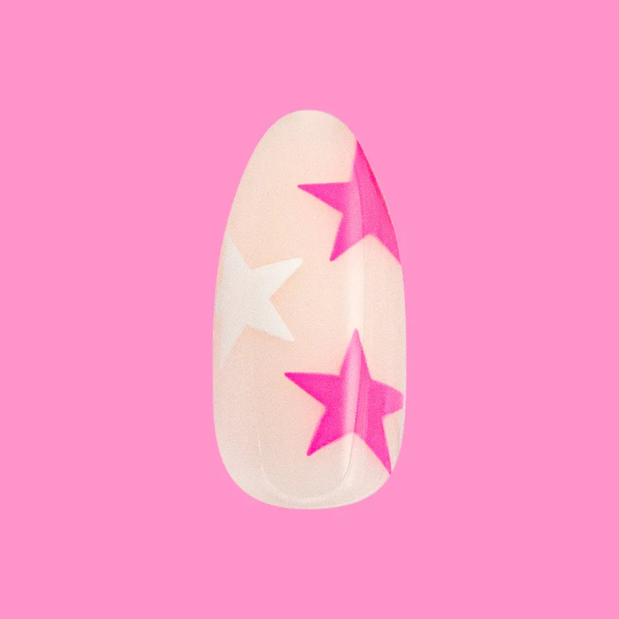 Neon Star Mixed Pack - Press-On | Medium | Almond