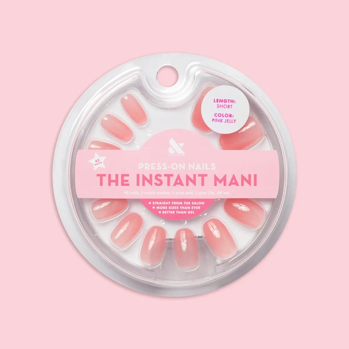 Pink Jelly - Press-On | Short | Round