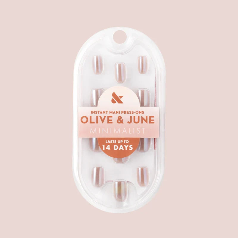 Taupe Jelly Chrome - Press-On | Extra Short | Squoval