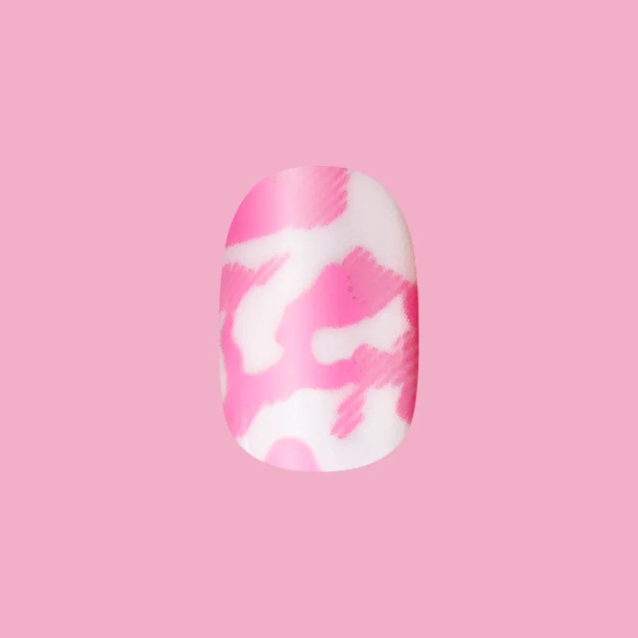 Pink Camo - Tab Press-On | Short | Round