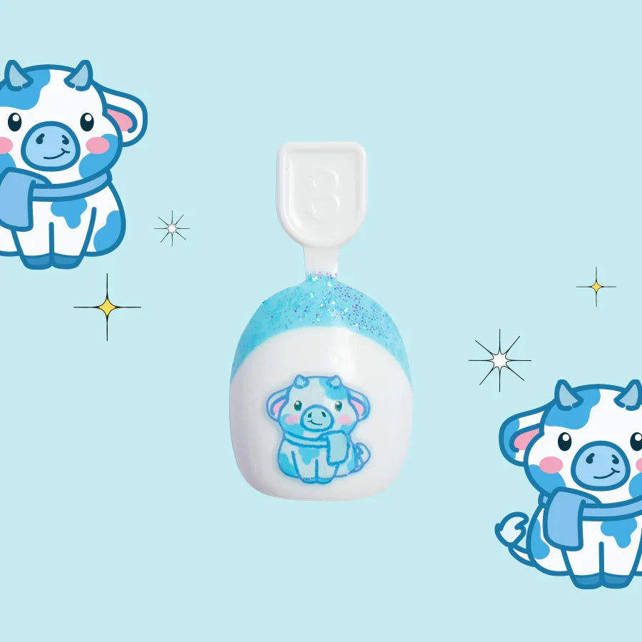 Fuzzy Winter Cow French - Pressies | Extra Short Short | Round