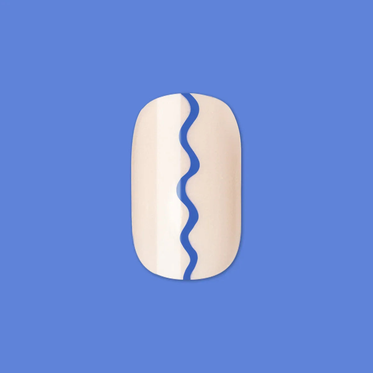Simple Squiggle | Short | Squoval - Tab Press-On