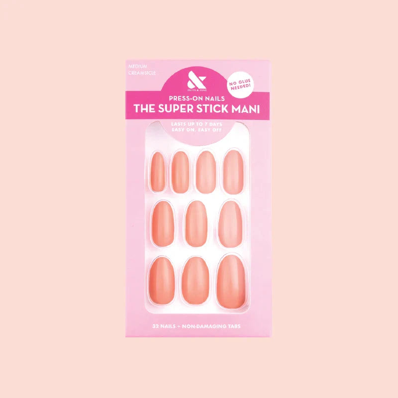 Creamsicle | Medium | Oval - Tab Press-On