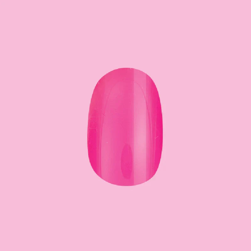 Neon Flamingo | Short | Round - Tab Press-On